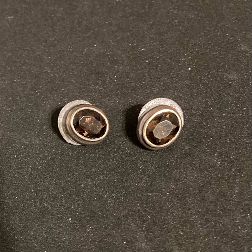 6.1 gram Smokey Topaz & Silver Earrings